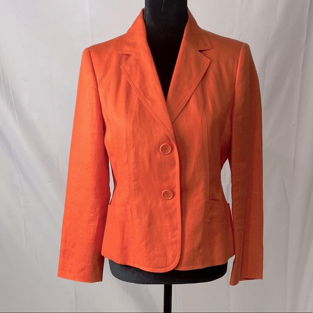 Talbots Knit Blazer Orange Size 6
